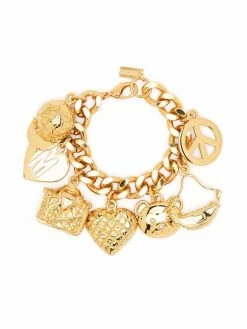 Moschino charm-detail chain-link bracelet