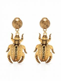 Moschino Dungle Beetle drop earrings