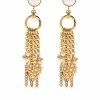 Moschino logo-charm draped earrings