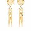 Coupon 🥰 Moschino Peg detail draped earrings ⌛ 2 Moschino peg-detail draped earrings