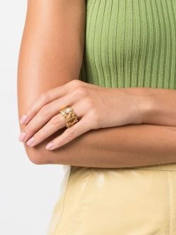 Moschino crystal-embellished logo bracelet