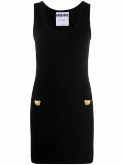 Moschino Teddy-button knitted dress