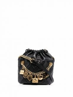 Moschino charm-detail bucket bag