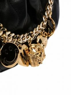 Moschino charm-detail clutch bag