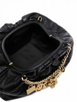 Moschino charm-detail clutch bag