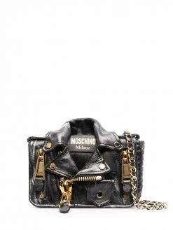 Moschino biker-jacket crossbody bag