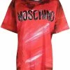 Moschino brushstroke-print logo T-shirt