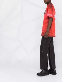 Moschino brushstroke-print logo T-shirt