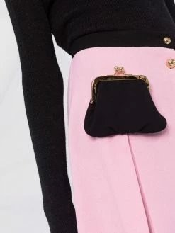 Moschino purse-pockets georgette skirt