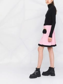 Moschino purse-pockets georgette skirt