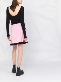 Moschino purse-pockets georgette skirt