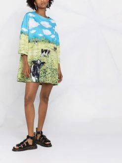 Moschino Far-print T-shirt dress