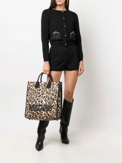 Moschino purse-pocket wool cardigan