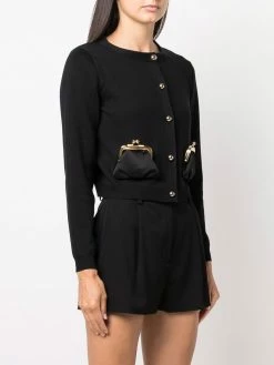 Moschino purse-pocket wool cardigan
