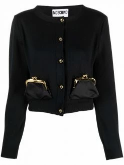 Moschino purse-pocket wool cardigan
