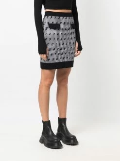 Moschino numbers-print skirt