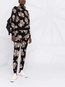 Moschino leopard-motif knitted leggings