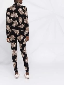 Moschino leopard-motif knitted leggings