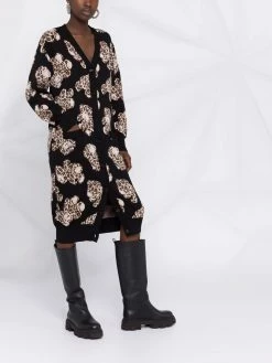 Moschino leopard-print Teddy long cardigan