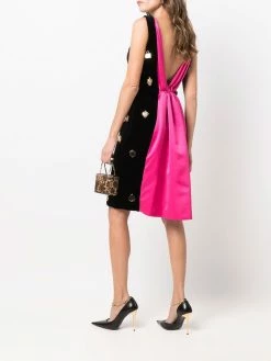 Moschino Iconic charm velvet dress