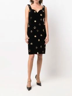 Moschino Iconic charm velvet dress