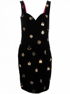 Moschino Iconic charm velvet dress