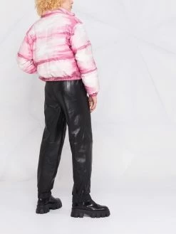 Moschino brushstroke-print puffer jacket