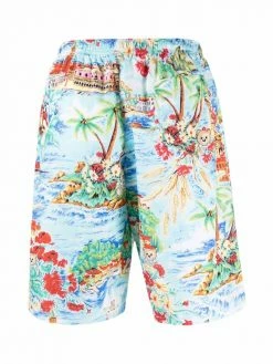 Moschino illustration-print drawstring swim shorts