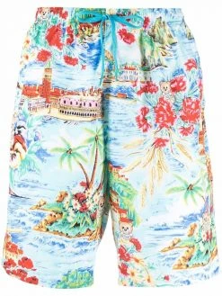 Moschino illustration-print drawstring swim shorts