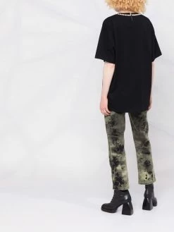 Moschino pearl-embellished short-sleeve T-shirt