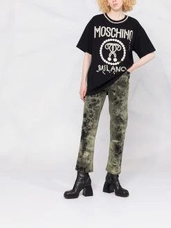 Moschino pearl-embellished short-sleeve T-shirt