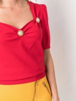 Moschino Pearls detail knitted pullover