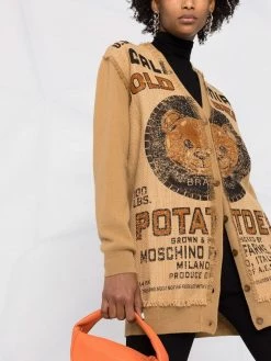 Moschino Potato Field long cardigan