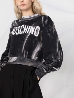 Flash Sale ๐ Moschino Brushstroke print logo sweatshirt ๐ 12 Moschino brushstroke-print logo sweatshirt