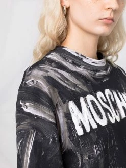 Flash Sale ๐ Moschino Brushstroke print logo sweatshirt ๐ 10 Moschino brushstroke-print logo sweatshirt