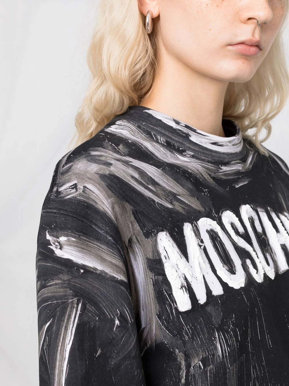 Flash Sale ๐ Moschino Brushstroke print logo sweatshirt ๐ 5 Moschino brushstroke-print logo sweatshirt