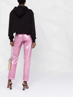 Moschino Iconic charm cropped hoodie