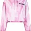 Moschino brushstroke-print cropped hoodie