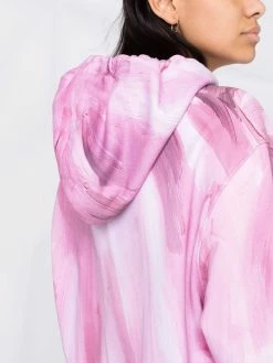 Moschino brushstroke-print cropped hoodie