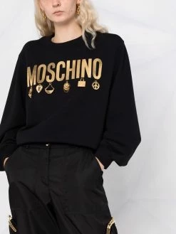 Cheap ๐ Moschino Iconic charm logo sweatshirt ๐ 12 Moschino Iconic charm logo sweatshirt