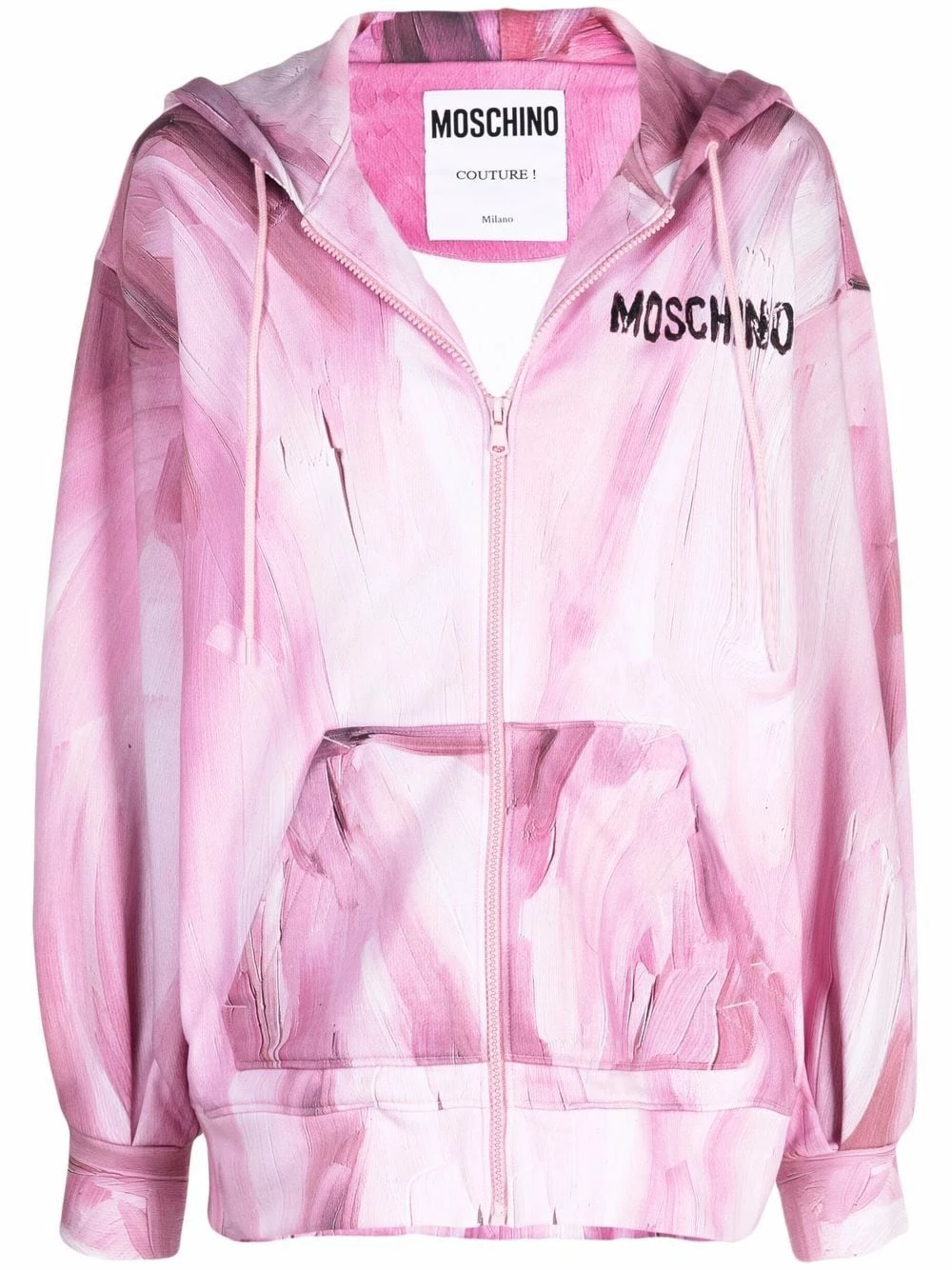Wholesale ๐คฉ Moschino Brushstroke print zip up hoodie ๐ฅฐ 3 Moschino brushstroke-print zip-up hoodie