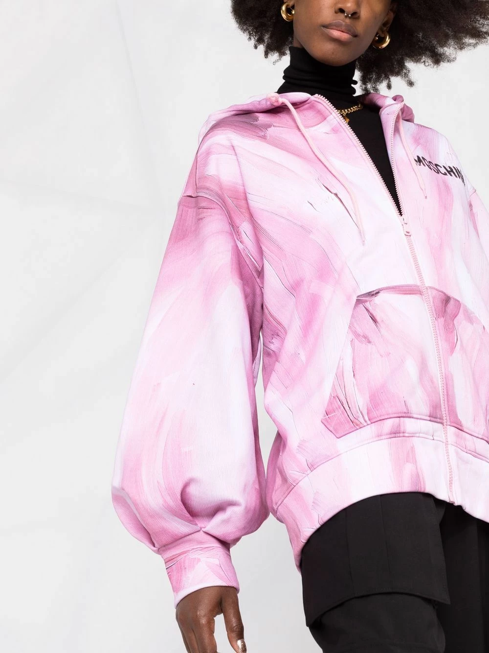 Wholesale ๐คฉ Moschino Brushstroke print zip up hoodie ๐ฅฐ 5 Moschino brushstroke-print zip-up hoodie