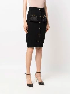 Moschino Archive pursed knitted skirt