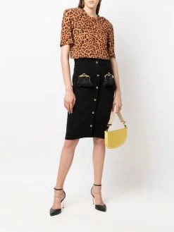 Moschino Archive pursed knitted skirt