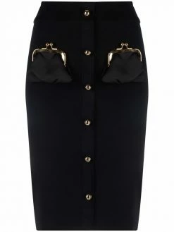 Moschino Archive pursed knitted skirt