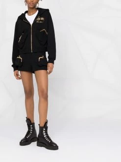 Moschino purse-pockets cotton track shorts