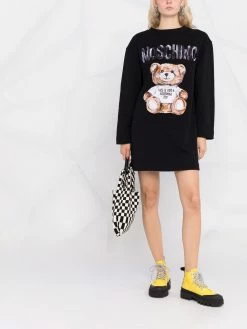 Moschino Teddy Bear-print mini dress