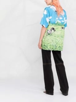 Moschino Farm print oversized T-shirt