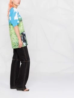 Moschino Farm print oversized T-shirt