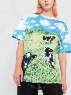 Moschino Farm print oversized T-shirt